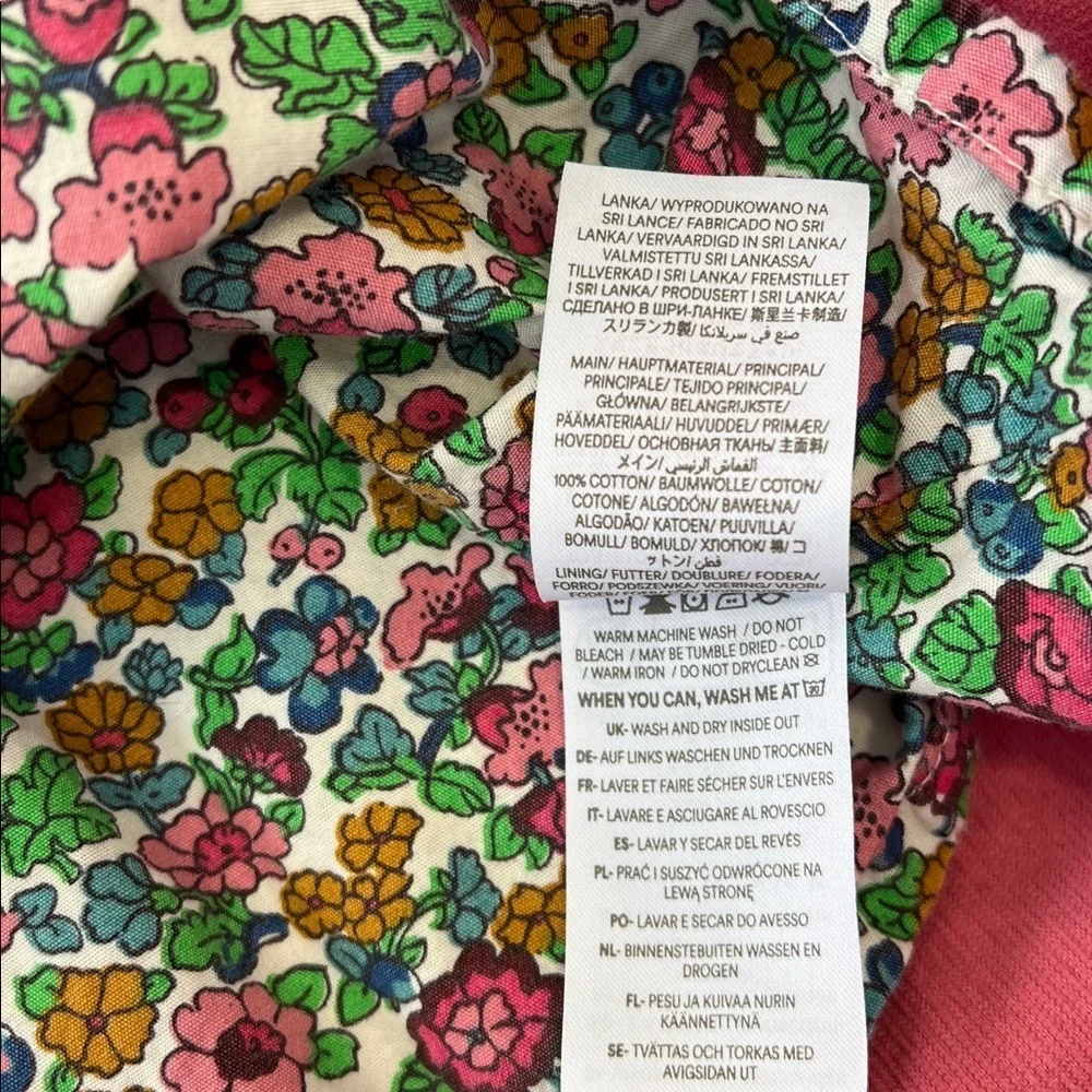 Mini Boden pink corduroy Ruffle dress 5-6 years